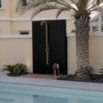 Outdoor shower design and installation Dubai villa — Poolsco Landscaping