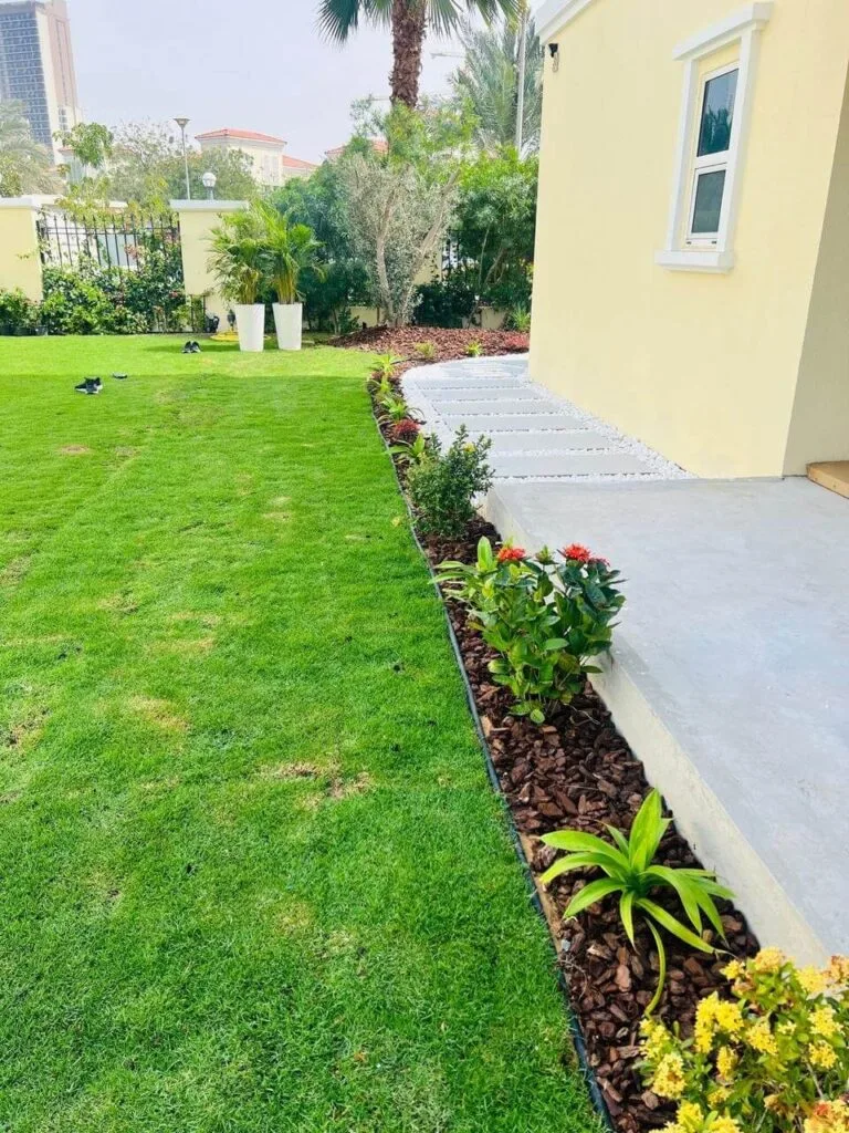 Villa softscaping and irrigation installation Dubai — Poolsco