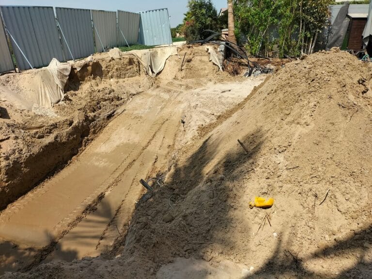 Villa landscaping installation in progress in Dubai — Poolsco Landscaping