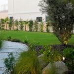 Garden design and outdoor lighting in Dubai villa — Poolsco Landscaping
