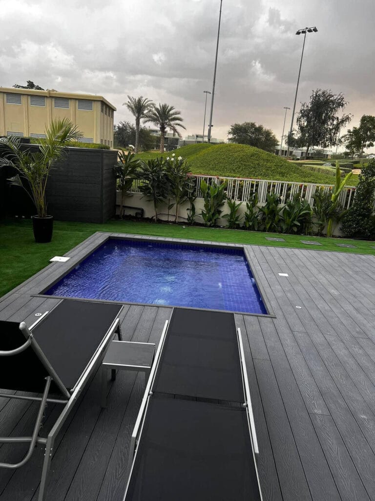 Smart pool automation and LED lighting installed in Dubai villa — Poolsco Landscaping
